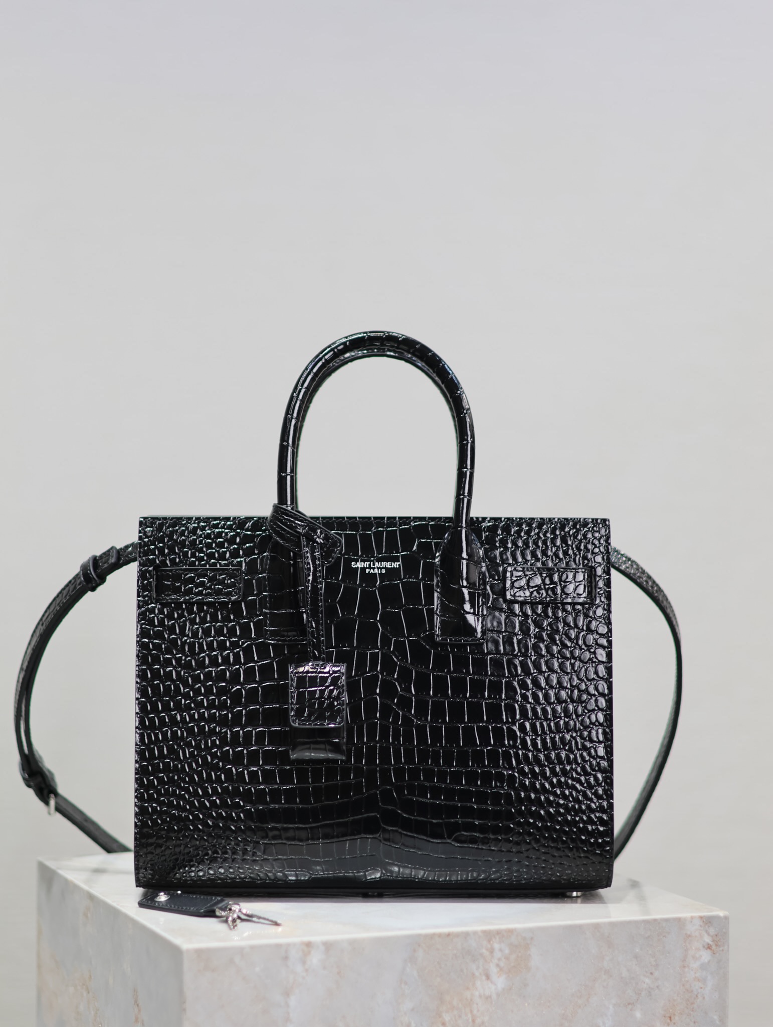 SAC DE JOUR IN CROCODILE EMBOSSED LEATHER - BABY