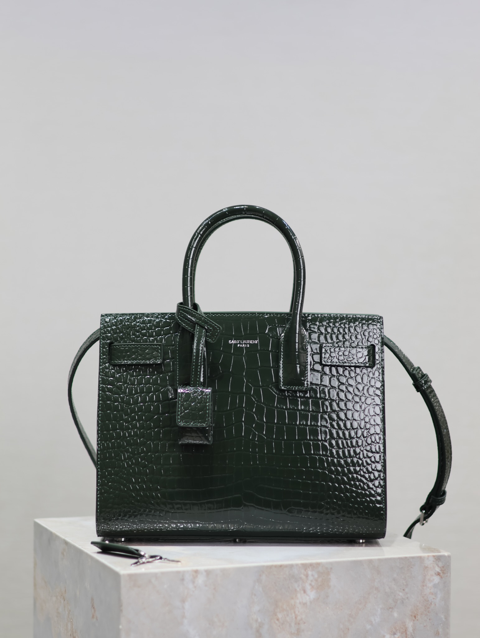 SAC DE JOUR IN CROCODILE EMBOSSED LEATHER - BABY