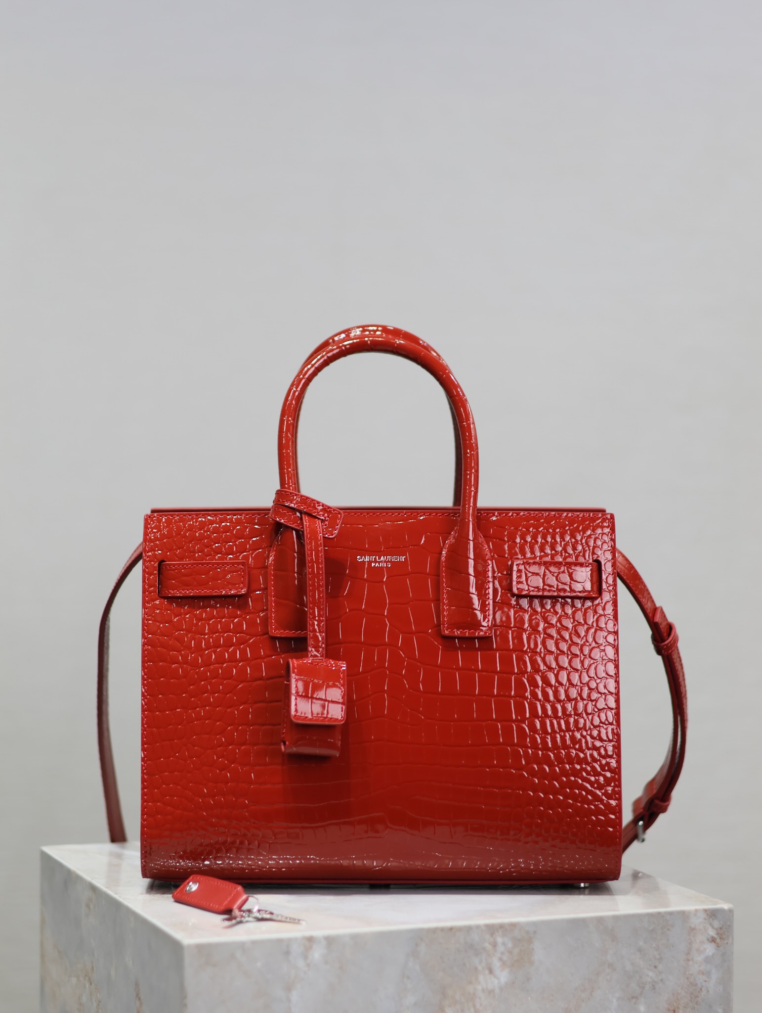 SAC DE JOUR IN CROCODILE EMBOSSED LEATHER - BABY